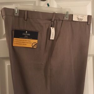 Stafford Travel Flat Front Trousers NWT